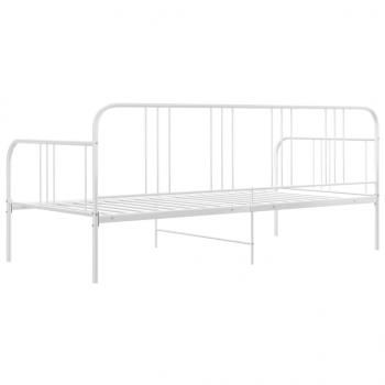 Schlafsofa Bettgestell Weiß Metall 90x200 cm