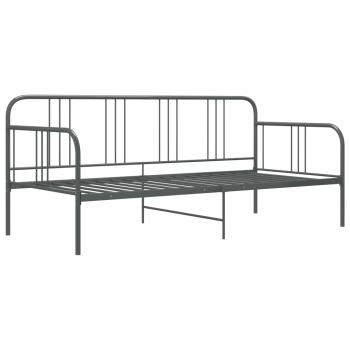 Schlafsofa Bettgestell Grau Metall 90x200 cm