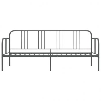 Schlafsofa Bettgestell Grau Metall 90x200 cm