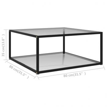 Couchtisch Transparent 80x80x35 cm Hartglas