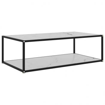 ARDEBO.de - Couchtisch Weiß 120x60x35 cm Hartglas