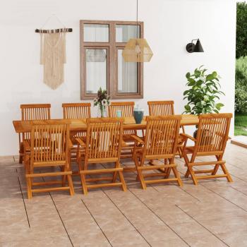 ARDEBO.de - 9-tlg. Garten-Essgruppe Teak Massivholz