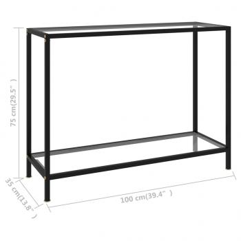 Konsolentisch Transparent 100x35x75 cm Hartglas