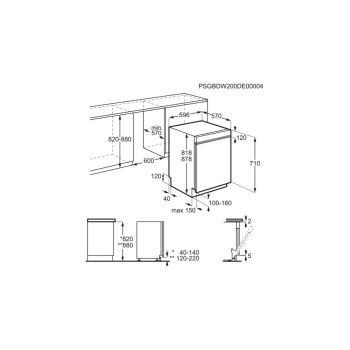 AEG FUS5360CZM Unterbau-Geschirrspüler, 60 cm breit, 13 Maßgedecke, AirDry Technologie, TimeSaver, edelstahl