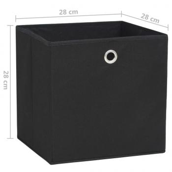 Aufbewahrungsboxen 10 Stk. Vliesstoff 28x28x28 cm Schwarz