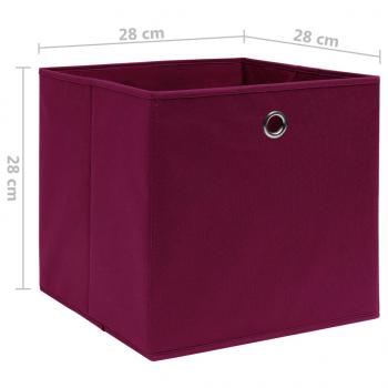 Aufbewahrungsboxen 10 Stk. Vliesstoff 28x28x28 cm Dunkelrot