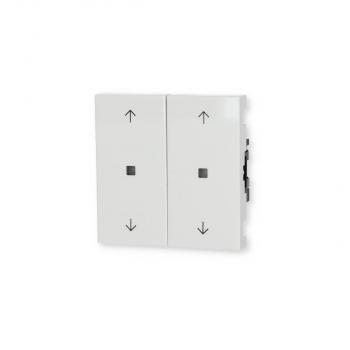 Gira 517403 KNX Taster, Wippe 2fach mit Pfeilsymbolen, System 55, reinweiß glänzend