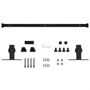 Mini Schiebetürbeschlag Set für Schranktüren Carbonstahl 152 cm