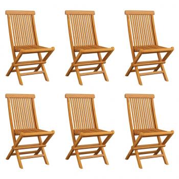 ARDEBO.de - Klappbare Gartenstühle 6 Stk. Massivholz Teak