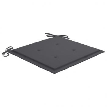 Gartenstuhl-Kissen 2 Stk. Anthrazit 40x40x3 cm Oxford-Gewebe