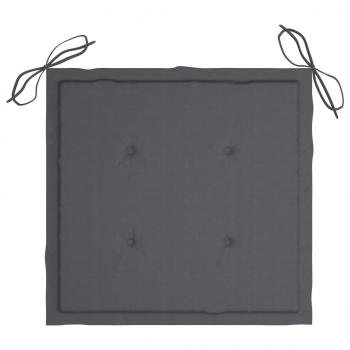 Gartenstuhl-Kissen 2 Stk. Anthrazit 40x40x3 cm Oxford-Gewebe