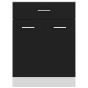 Schubunterschrank Schwarz 60x46x81,5 cm Holzwerkstoff