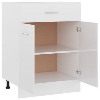 Schubunterschrank Hochglanz-Weiß 60x46x81,5 cm Holzwerkstoff