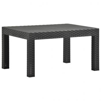 ARDEBO.de - Gartentisch Anthrazit 58x58x41 cm PP Rattan