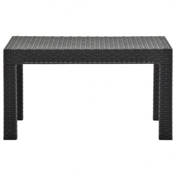 Gartentisch Anthrazit 58x58x41 cm PP Rattan