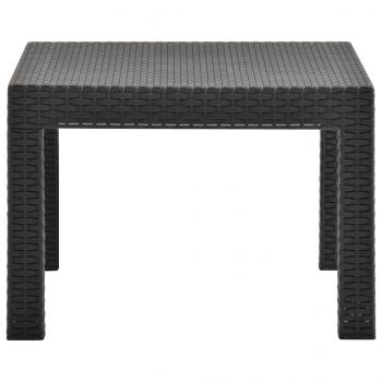 Gartentisch Anthrazit 58x58x41 cm PP Rattan