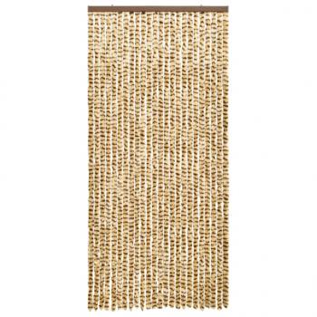 Insektenschutz-Vorhang Beige und Braun 100x220 cm Chenille