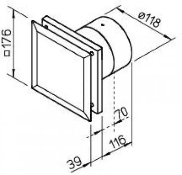 Helios MiniVent M1/120 F Kleinlüfter, zweistufig, Feuchtesteuerung (6364)