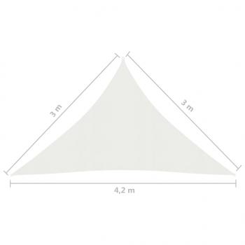 Sonnensegel 160 g/m² Weiß 3x3x4,2 m HDPE  