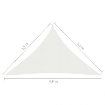 Sonnensegel 160 g/m² Weiß 3,5x3,5x4,9 m HDPE