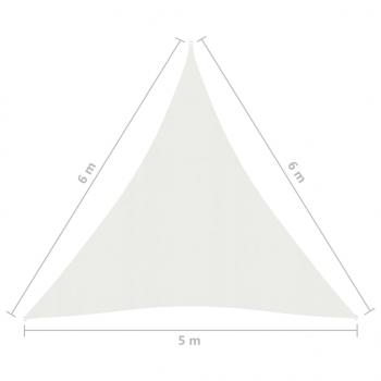 Sonnensegel 160 g/m² Weiß 5x6x6 m HDPE