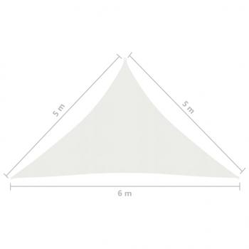 Sonnensegel 160 g/m² Weiß 5x5x6 m HDPE