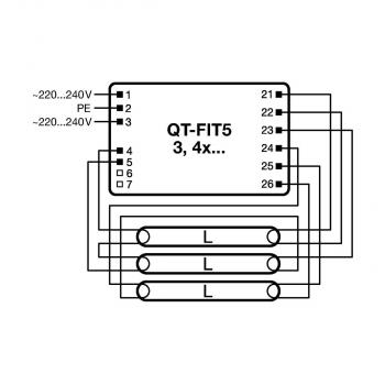 LEDVANCE Quicktronic QT-FIT5 3X14,4X Elektronisches Vorschaltgerät 62W