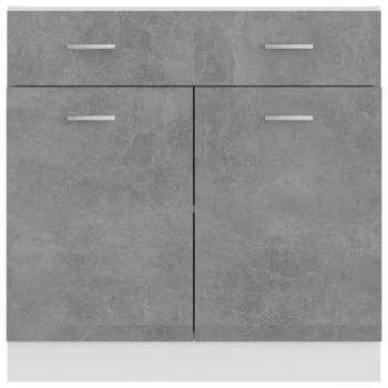 Schubunterschrank Betongrau 80x46x81,5 cm Holzwerkstoff