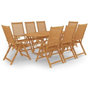 ARDEBO.de - 9-tlg. Garten-Essgruppe Massivholz Teak