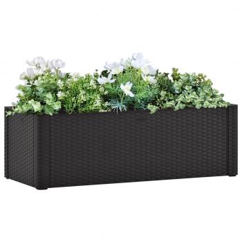 ARDEBO.de - Garten-Hochbeet Selbstbewässerungssystem Anthrazit 100x43x33 cm