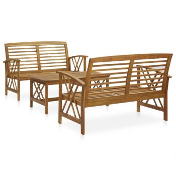 ARDEBO.de - 3-tlg. Garten-Lounge-Set Massivholz Akazie