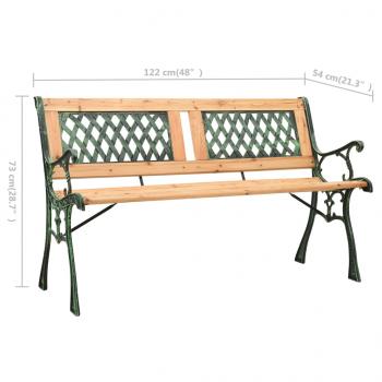 Gartenbank 122 cm Gusseisen und Massivholz Tanne