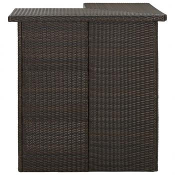 Eck-Bartisch Braun 100x50x105 cm Poly Rattan  