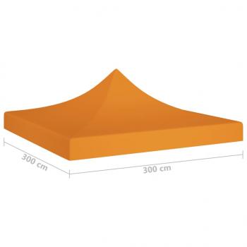 Partyzelt-Dach 3x3 m Orange 270 g/m²