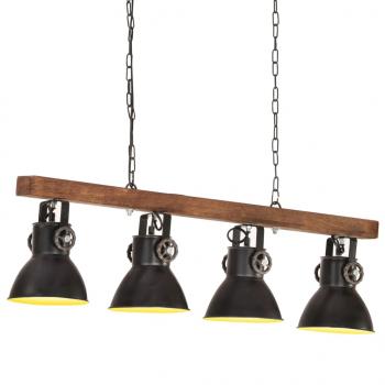 ARDEBO.de - Deckenlampe Industriestil Schwarz E27 Mangoholz