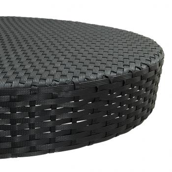 Gartentisch Schwarz 75,5x106 cm Poly Rattan