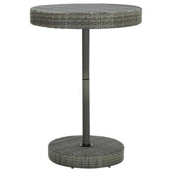 ARDEBO.de - Gartentisch Grau 75,5x106 cm Poly Rattan