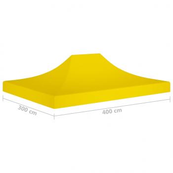 Partyzelt-Dach 4x3 m Gelb 270 g/m²