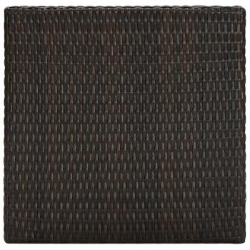 Garten-Bartisch Braun 60,5x60,5x110,5 cm Poly Rattan