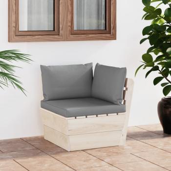 ARDEBO.de - Garten-Paletten-Ecksofa mit Kissen Imprägniertes Fichtenholz