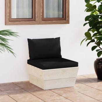 ARDEBO.de - Garten-Paletten-Mittelsofa mit Kissen Imprägniertes Fichtenholz