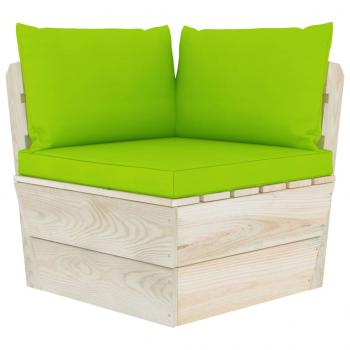 Garten-Palettensofa 3-Sitzer mit Kissen Fichtenholz