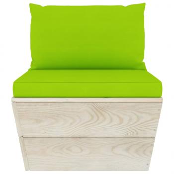 Garten-Palettensofa 3-Sitzer mit Kissen Fichtenholz