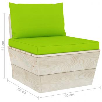 Garten-Palettensofa 3-Sitzer mit Kissen Fichtenholz