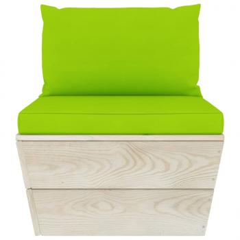 Garten-Palettensofa 4-Sitzer mit Kissen Fichtenholz