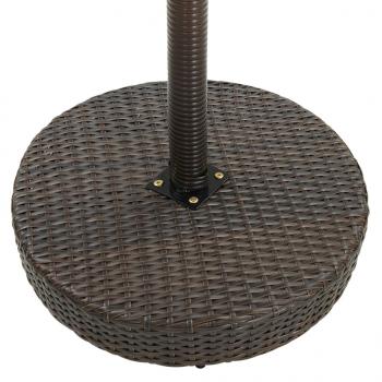 Gartentisch Braun 75,5x106 cm Poly Rattan