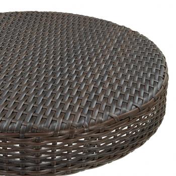 Gartentisch Braun 75,5x106 cm Poly Rattan