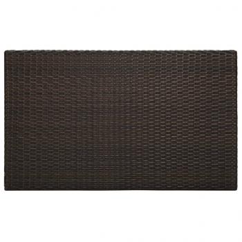 Garten-Bartisch Braun 100x60,5x110,5 cm Poly Rattan