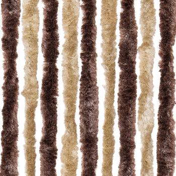 Insektenschutz-Vorhang Beige und Hellbraun 90x200 cm Chenille