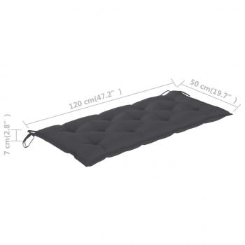 Gartenbank-Auflage Anthrazit 120x50x7 cm Oxford-Gewebe